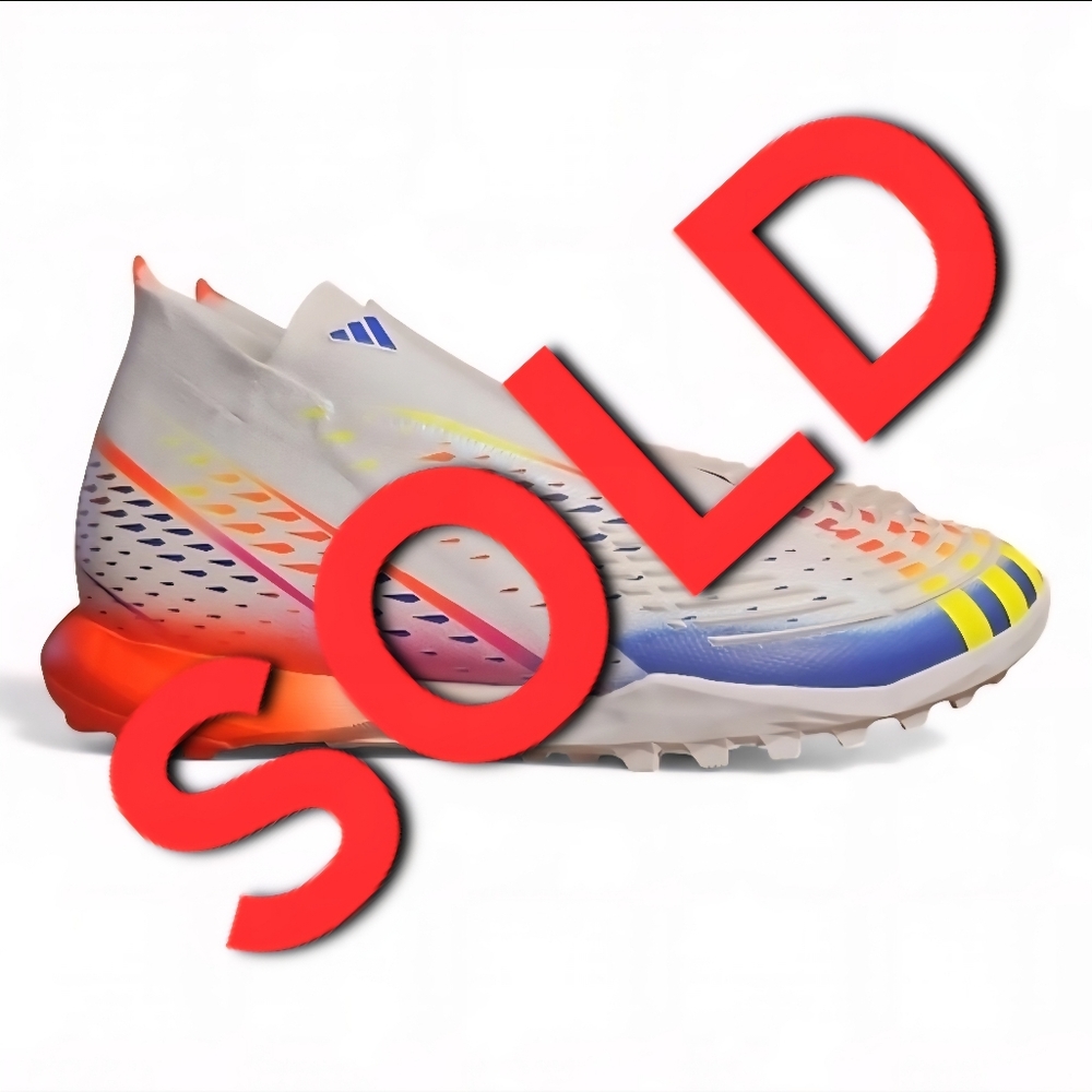Adidas Predator Edge.1 GZ6101 White Mens Football Soccer Shoes Cleats 6.5 - Picture 6 of 10